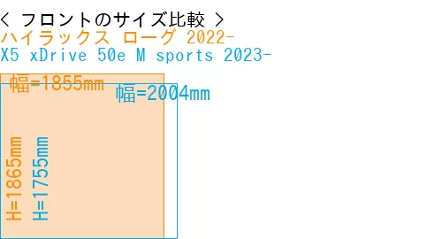 #ハイラックス ローグ 2022- + X5 xDrive 50e M sports 2023-